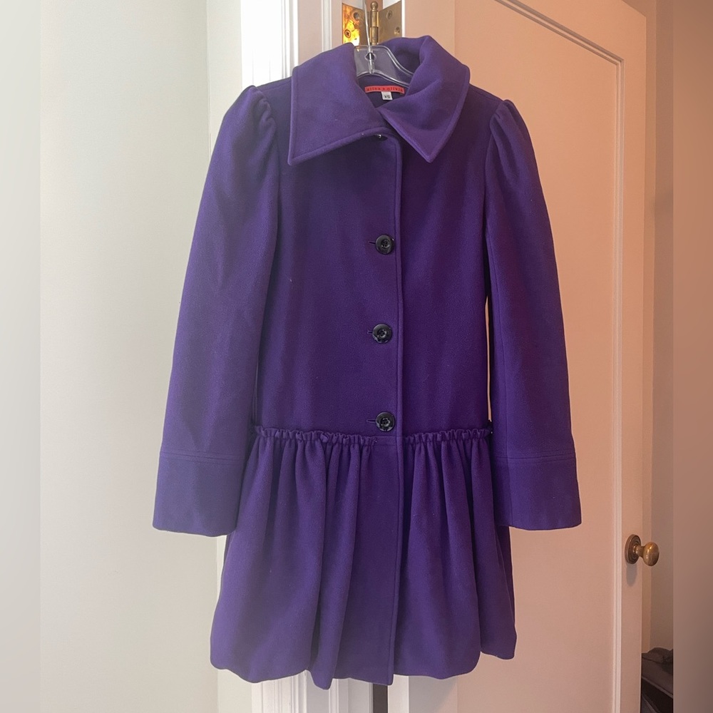 Alice and Olivia Purple Peacoat size XS